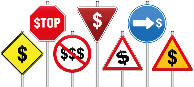 Traffic Signs Dollar Symbol Business