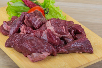 Raw venison