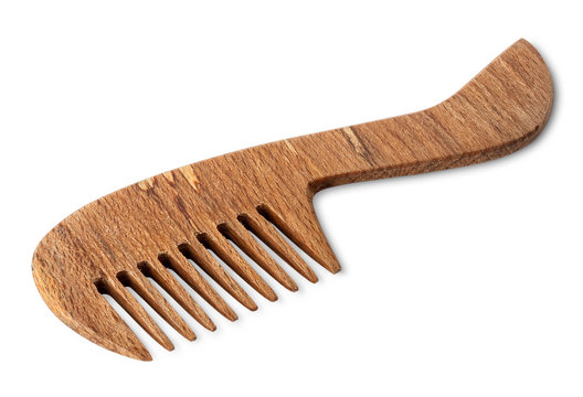 Brown wooden comb for hair