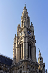 Fototapeta na wymiar Wien, Rathaus-Turm