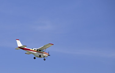 Fototapeta na wymiar small airplane flying