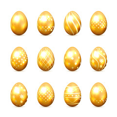 Golden Easter eggs