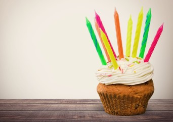 Birthday. Birthday cupcake