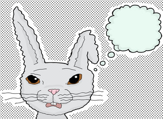Shocked Rabbit Thinking