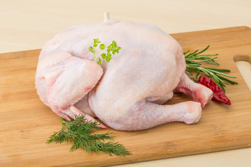 Raw chicken