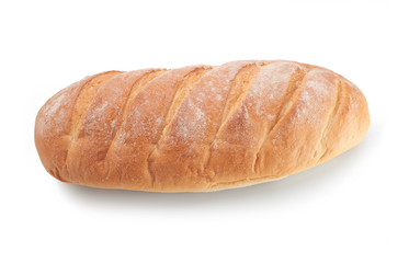 Fresh bread isolated on a white background