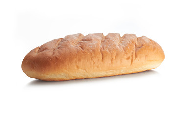 Fresh bread isolated on a white background