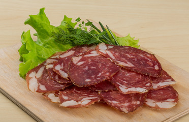 Sliced salami