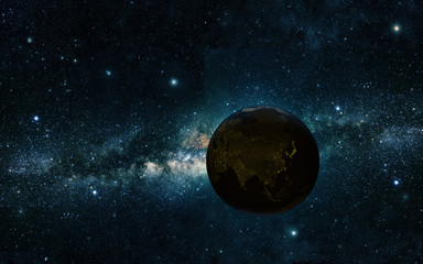 Obraz na płótnie Canvas view of earth from space