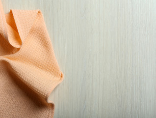 Napkin on wooden table