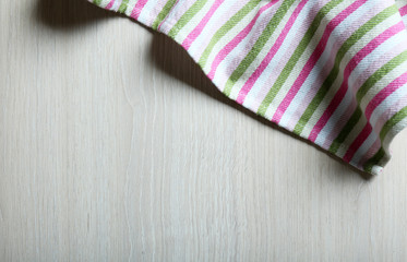 Napkin on wooden table