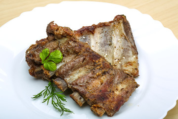 Roasted pork ribs