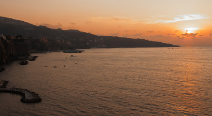Fototapeta na wymiar Sorrento sunset
