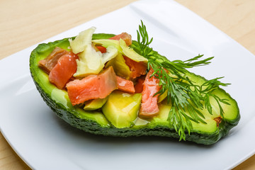 Salmon and avocado salad
