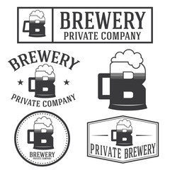 Vintage insignias and logotypes set.