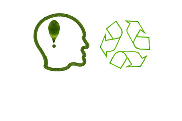 Idea  create  for leaf.(Icon form leaf concept)