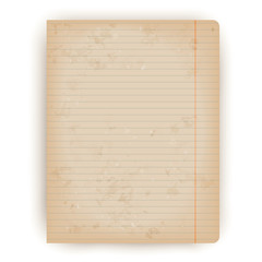 Vintage lined paper vector background