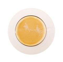 Coffee cup with espresso isolated on white