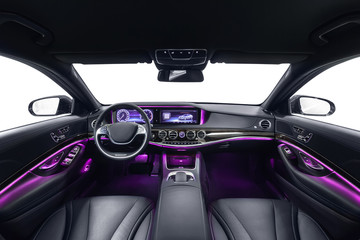 Fototapeta premium Car interior voilet ambient light