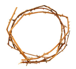 Crown of thorns, isolated on white