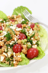 Healthy chickpea quinoa salad