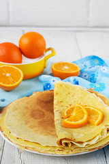 orange crepes