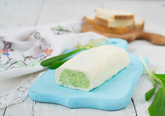 Butter with fresh herbs and garlic