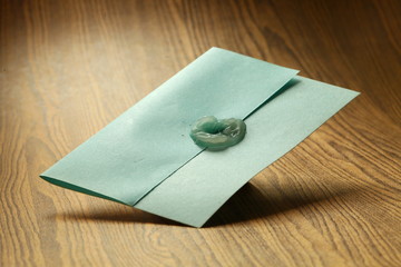Classic envelope seal wax stamped