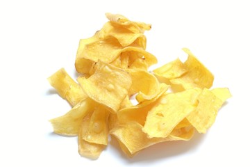 Potato chips isolated on white