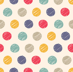 polka dot doodle seamless pattern