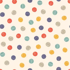 Acrylic prints Polka dot polka dot doodle seamless pattern