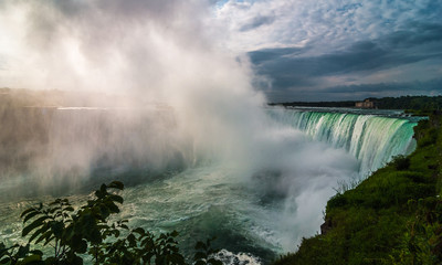 Niagara Falls and the Niagara River.