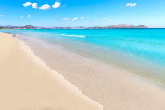 Mallorca Can Picafort beach in alcudia bay Majorca