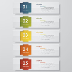 Design clean number banners template. Vector.