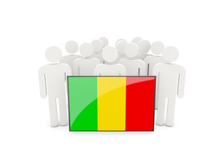 People with flag of mali