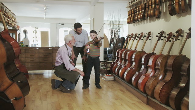 Tools and equipment in a violin makers workshop