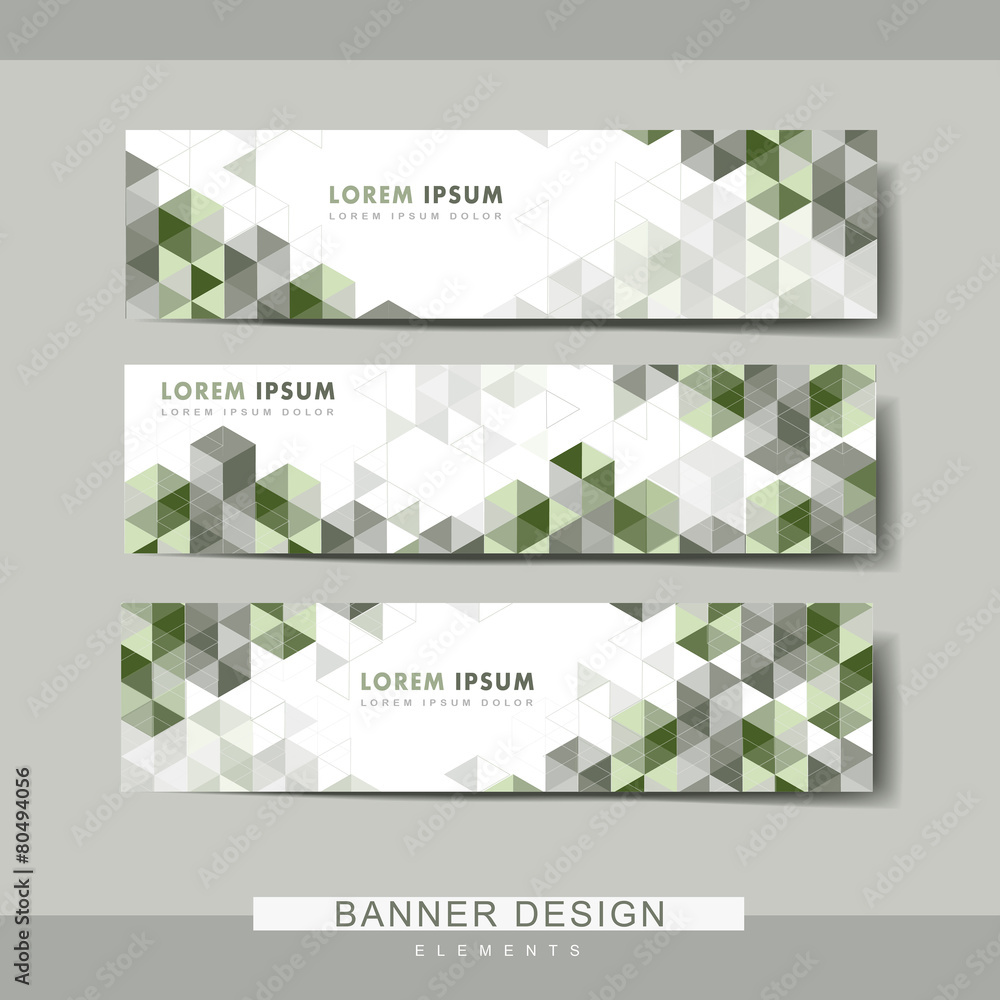 Canvas Prints modern banner set template design