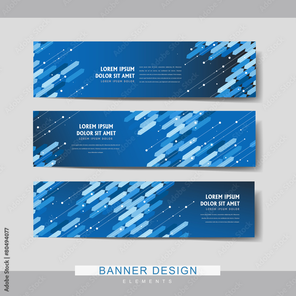 Canvas Prints high-tech banner set template design