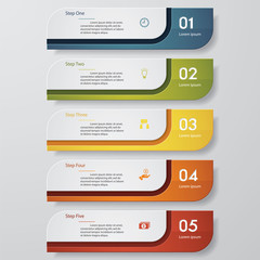 Design clean number banners template. Vector.