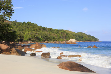 Beautiful beach Anse Lazio.