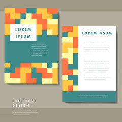 lovely brochure design with geometric background