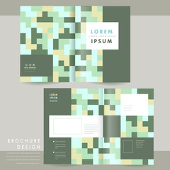 lovely half-fold brochure template design