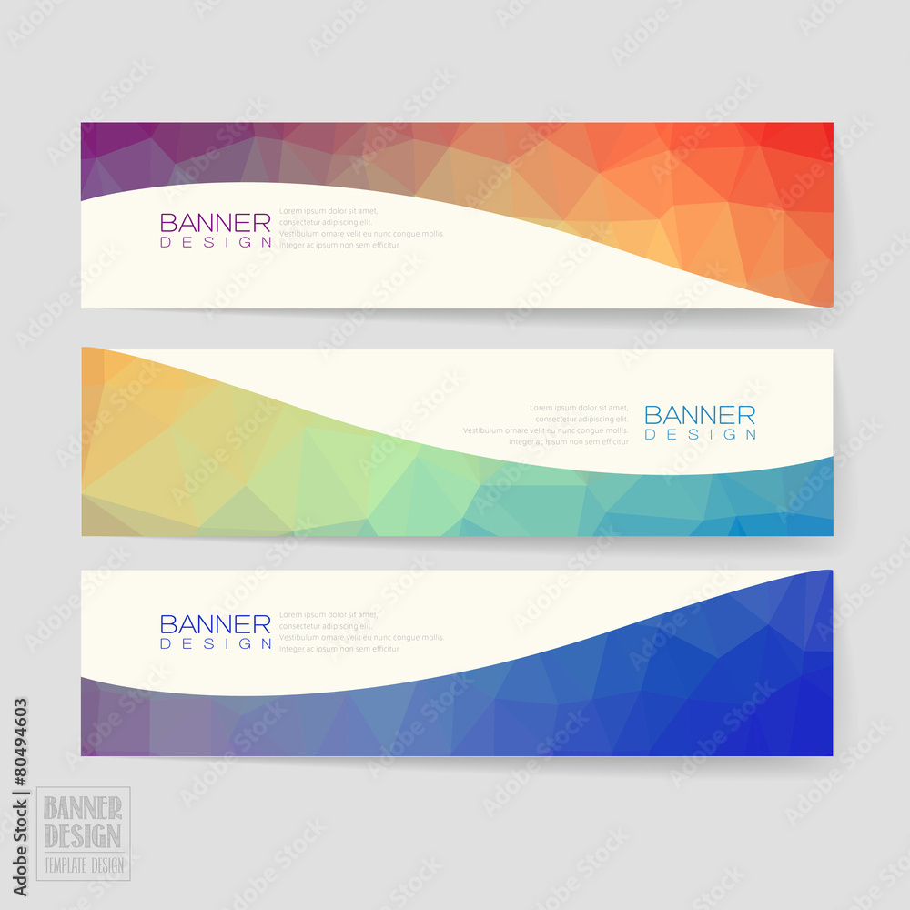 Wall mural lovely banner template design