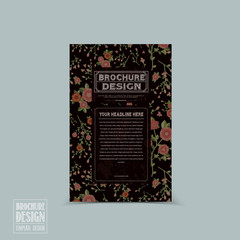 graceful floral brochure template design