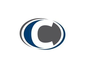 C oval letter logo template