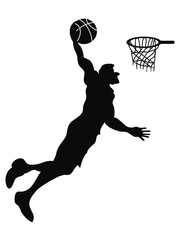 isolated Basketball player Slam Dunk © HuHu Lin