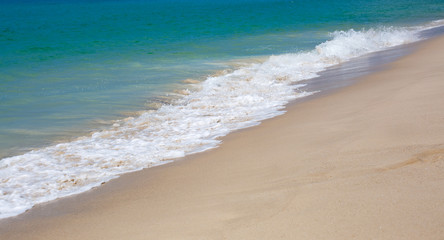 Fototapeta na wymiar Landscape tropics sandy beach wave