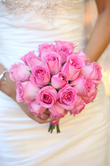 Wedding Bouquet of Pink Roses