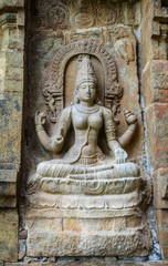 Fototapeta na wymiar Hindu God Statue in Brihadeeswarar Temple