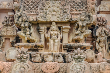 Hindu God Statue in Brihadeeswarar Temple
